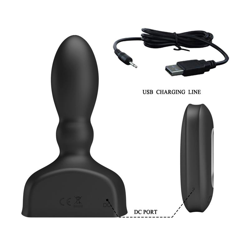 anal stimulator harriet inflatable usb silicone black 5