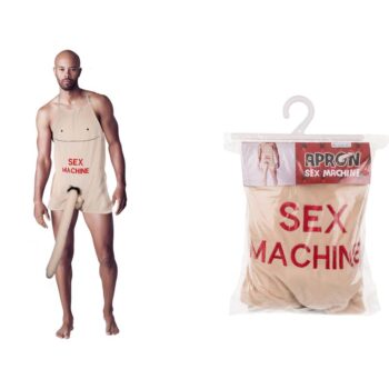 apron with plush penis sex machine