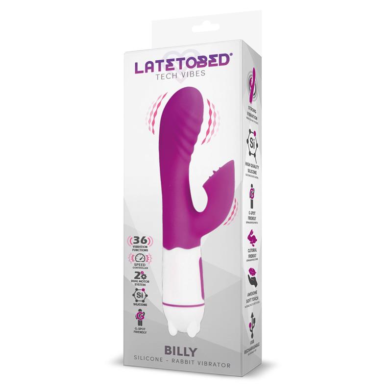 billy usb vibrator 36 functions silicone purple 2