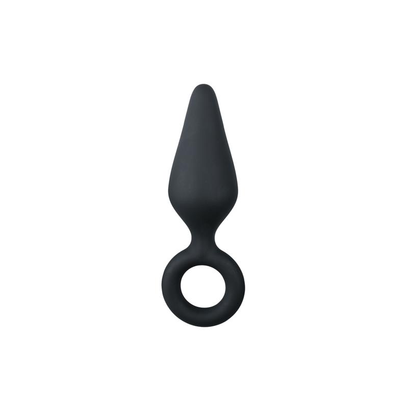 black buttplugs with pull ring large