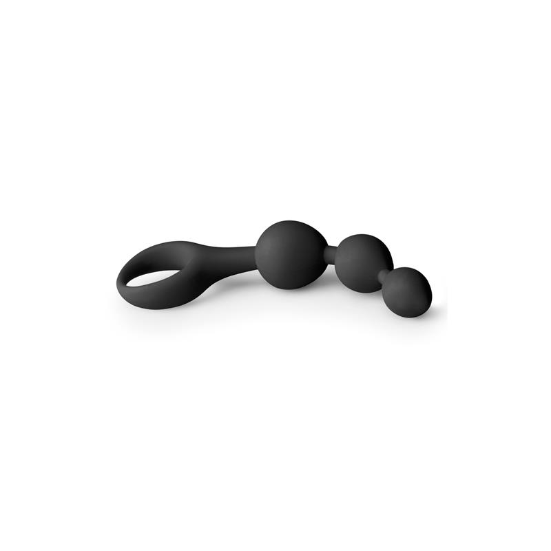 black silicone anal bead dildo 1