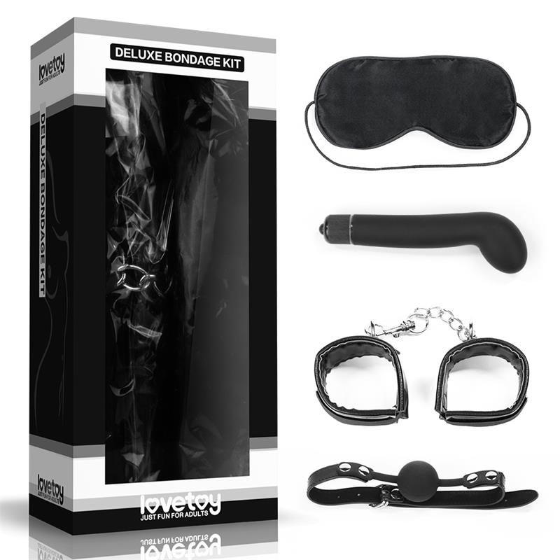 bondage kit deluxe with vibrator black 1