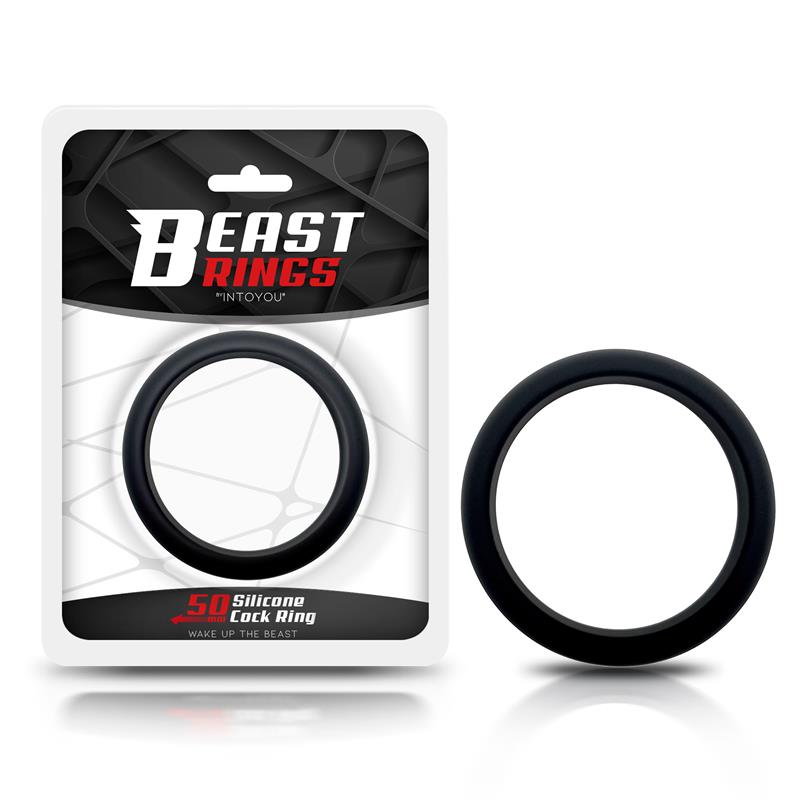 cock ring solid silicone 5 cm black