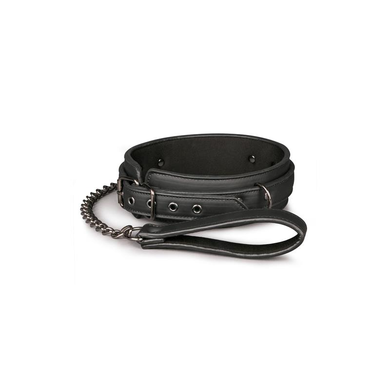 collar with leash black 1