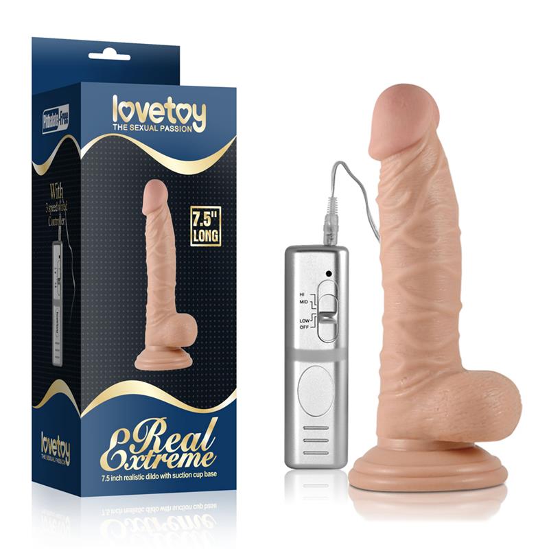 dildo real extreme with vibration 75 flesh 4