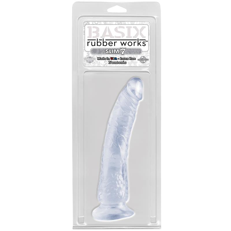 dildo slim 1778 cm with suction cup clear 1