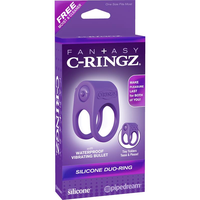 fantasy c ringz silicone duo ring purple 1
