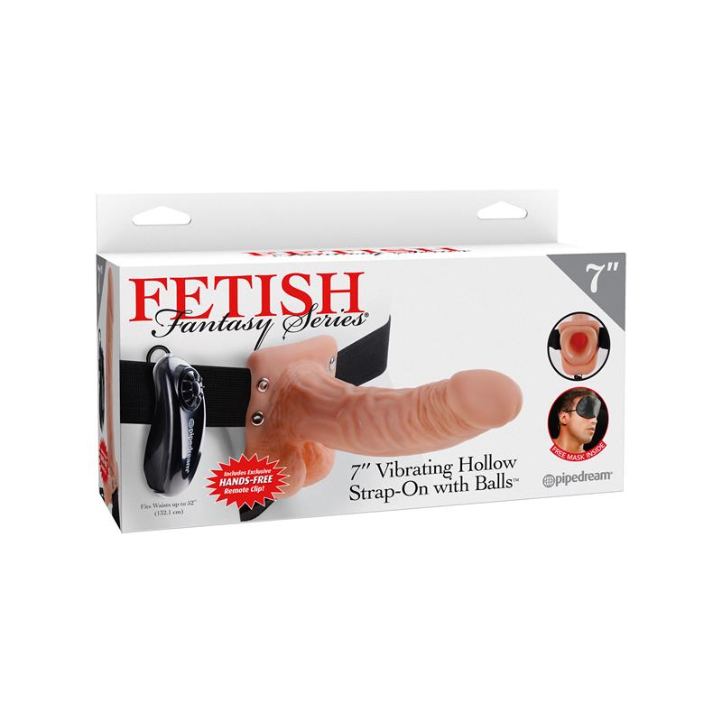 fetish fantasy series 177 cm vibrating hollow strap on flesh 2