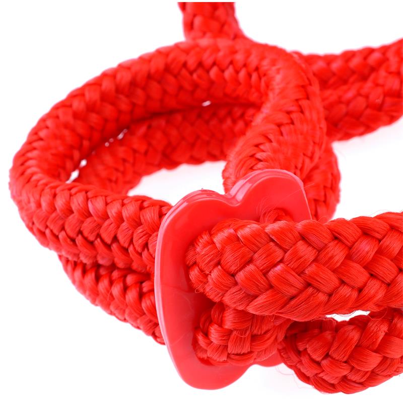 fetish fantasy series silk rope love cuffs red 4