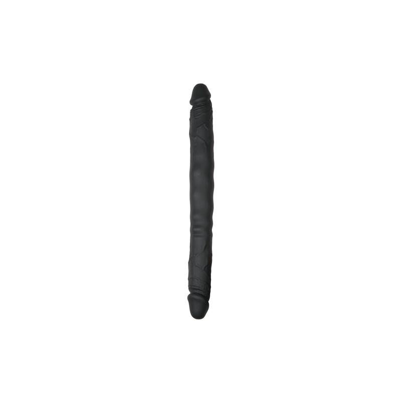 flexible silicone black double dildo 40 cm