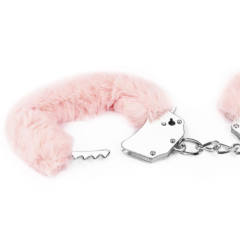 furry metal handcuffs pink 10