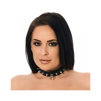 leather collar with spikes 1