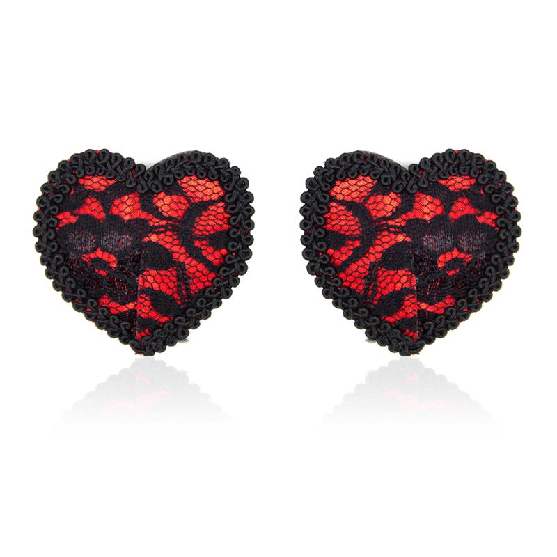 nipple covers with lace blackred