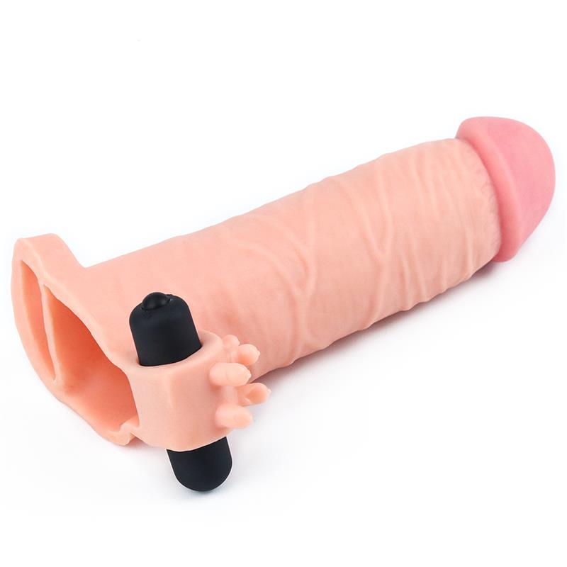 penis sleeve with vibration add 2 pleasure x tender flesh 2