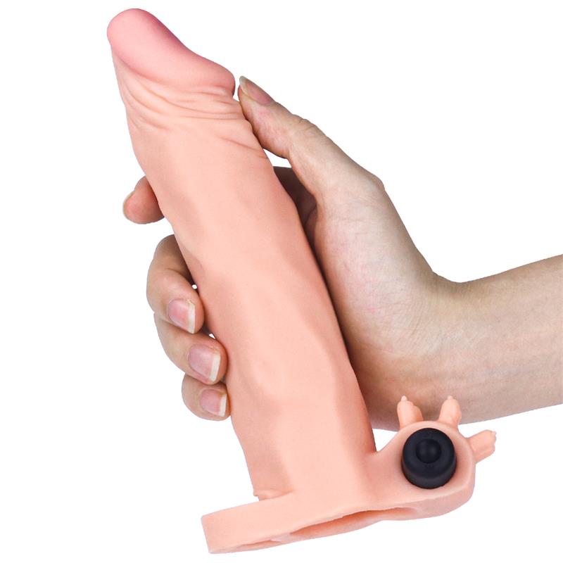 penis sleeve with vibration add 2 pleasure x tender flesh 8