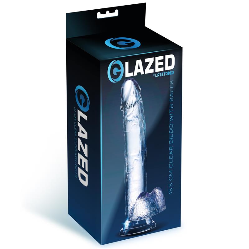 realistic dildo with testicles crystal material 155 cm 1