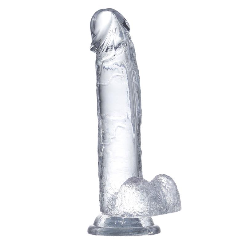 realistic dildo with testicles crystal material 155 cm 3