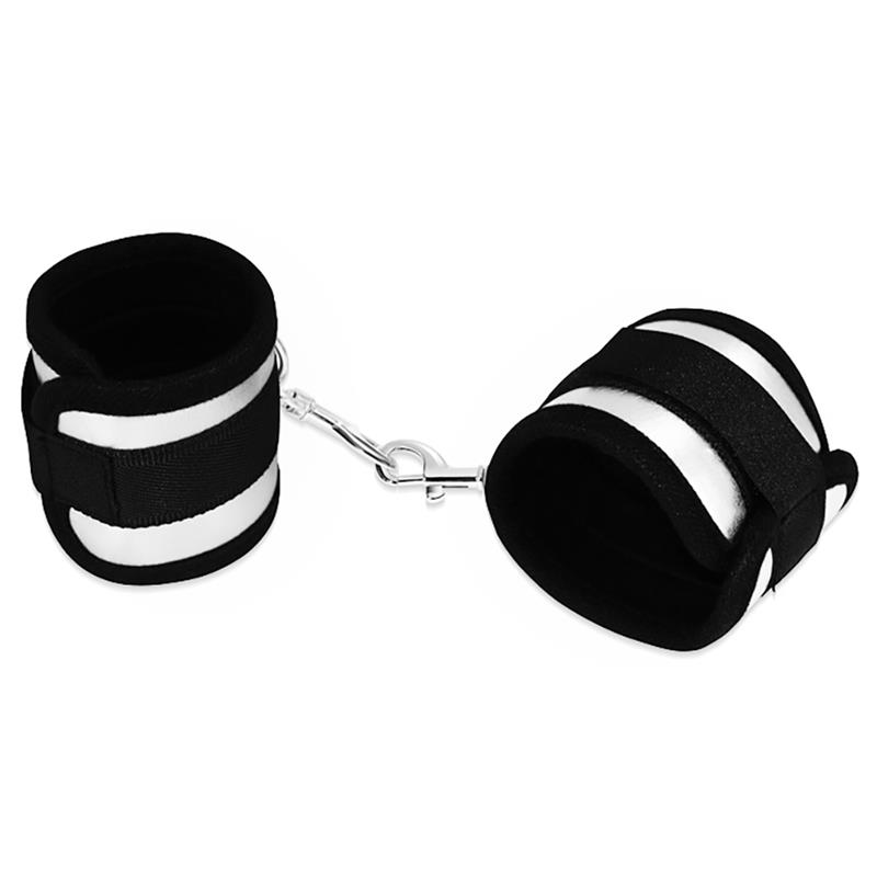 velcro handcuffs black and silver
