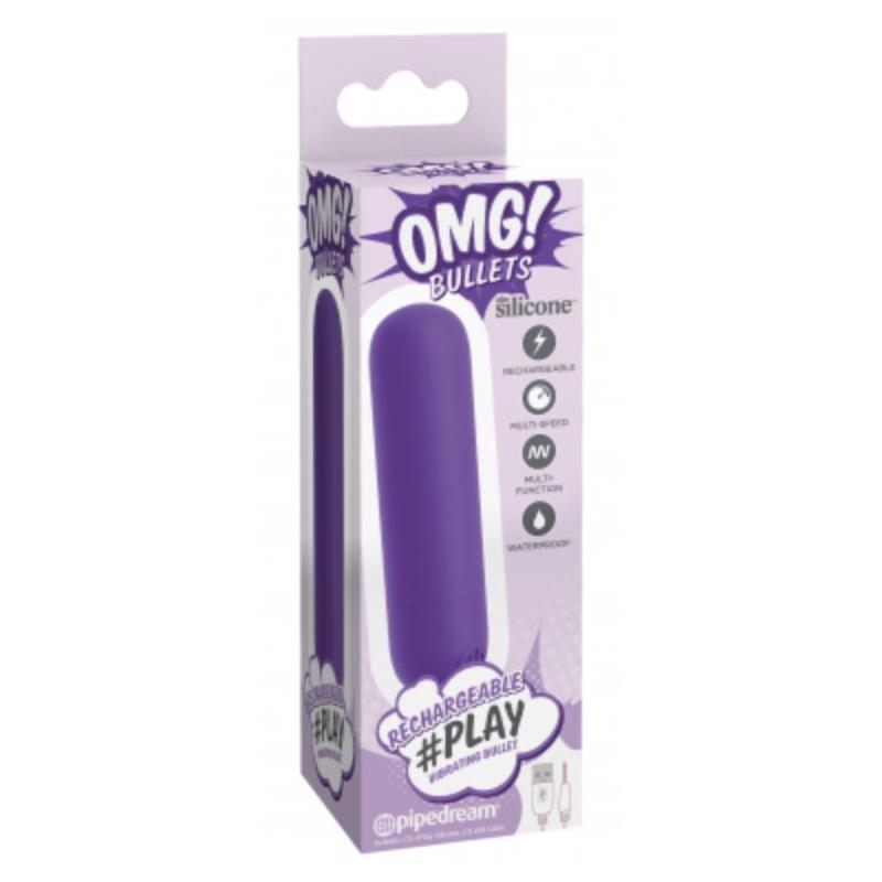 vibrating bullet play rechargeable usb 10 functions purple 2