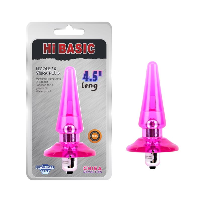 vibrating butt plug nicoles 25 x 32 cm pink