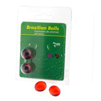 set 2 brazilian balls strawberry and chocolate aroma