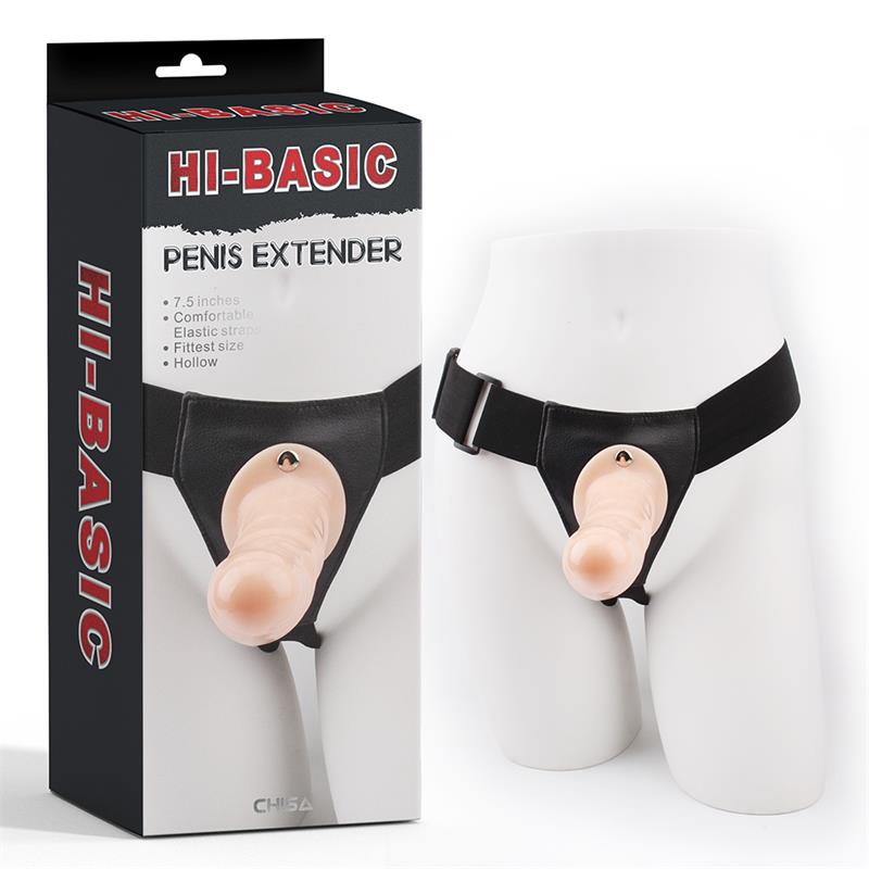 strap on harness with hollow dildo penis extender 75 1