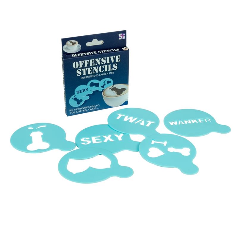 pack of 12 offensive stencils