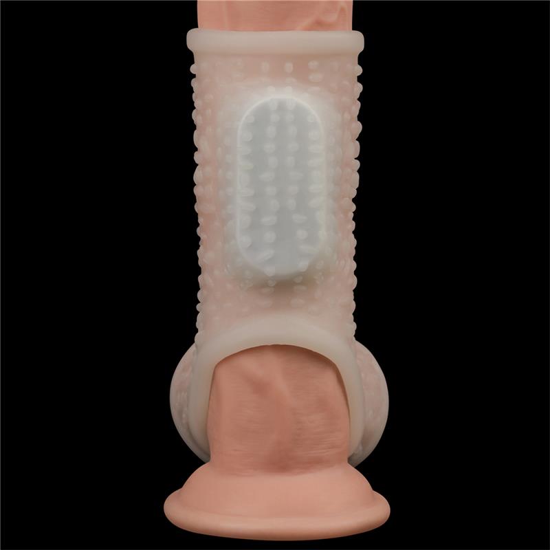penis and testicles sleeve with vibration drip knights 3