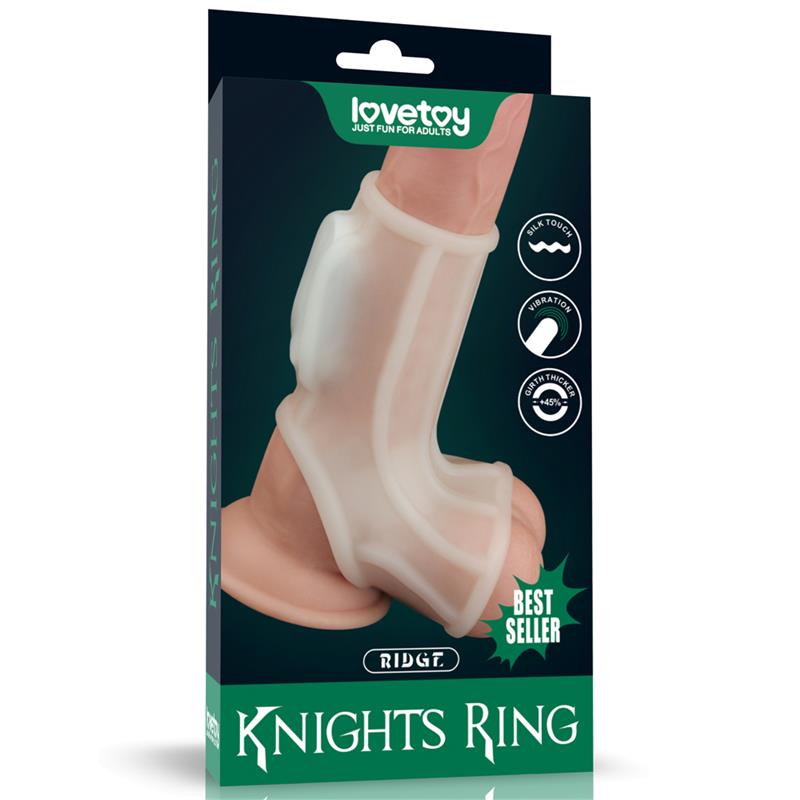 penis and testicles sleeve with vibration ridge knights