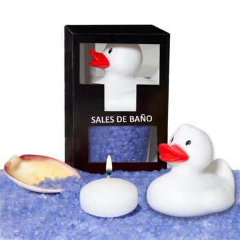 bath salts set lavender duck candle and shell 150gr