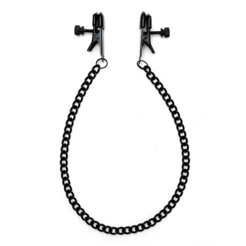 adjustable nipple clamps with black chain 2