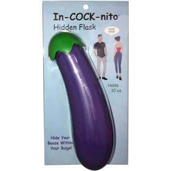 eggplant shapped bottle in cock nito flask