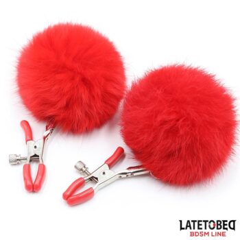 nipple clamps adjustable with fur