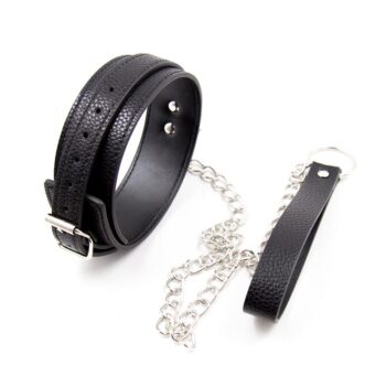 snake pattern collar with leash